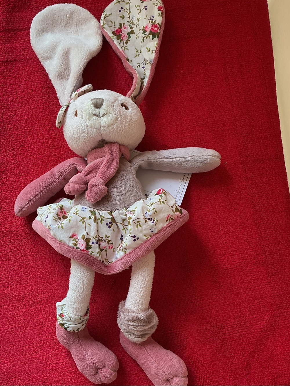 Bukowski Design Bibi Bunny 11" Plush Stuffed Animal Sweden Floral Skirt NWT